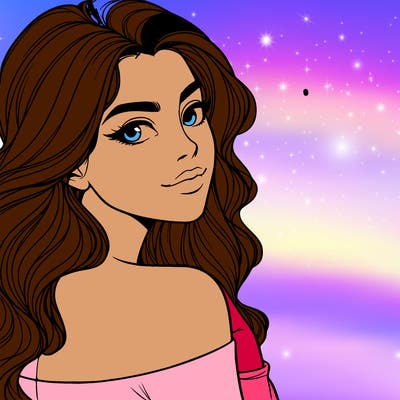 beautiful woman looking back