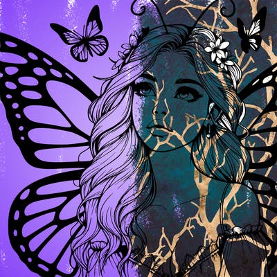 butterfly fairy realistic girl