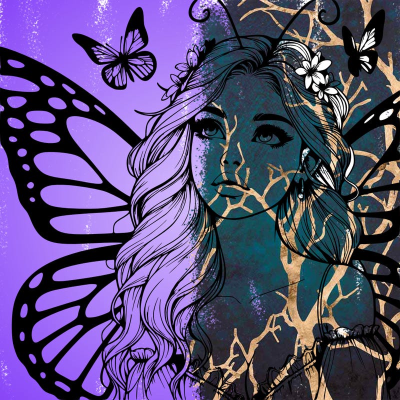 butterfly fairy realistic girl