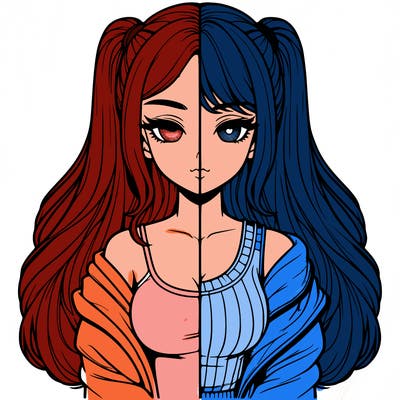 realistic girl split