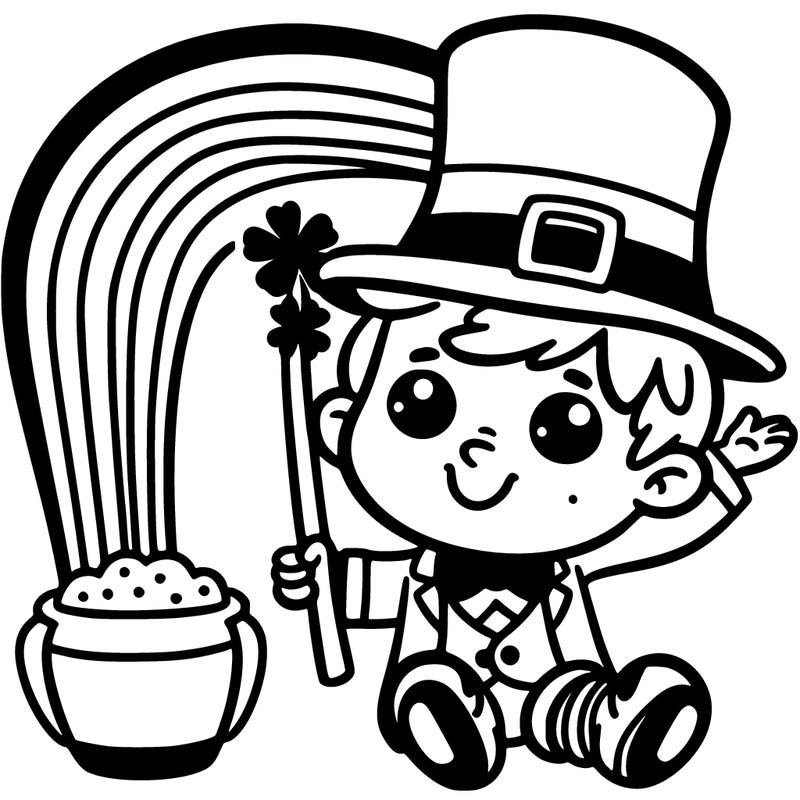 leprechaun with rainbow