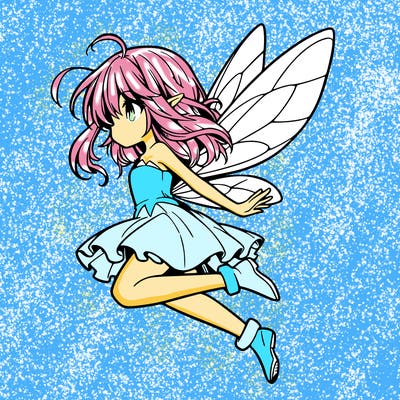 manga fairy flying