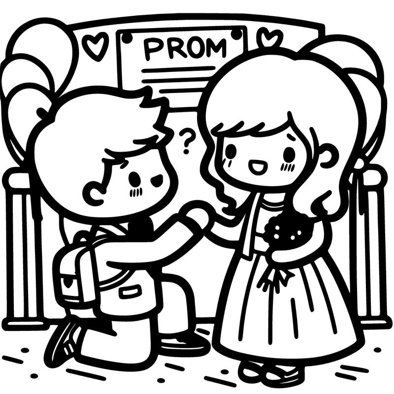 a guy asking a girl to go to prom with him