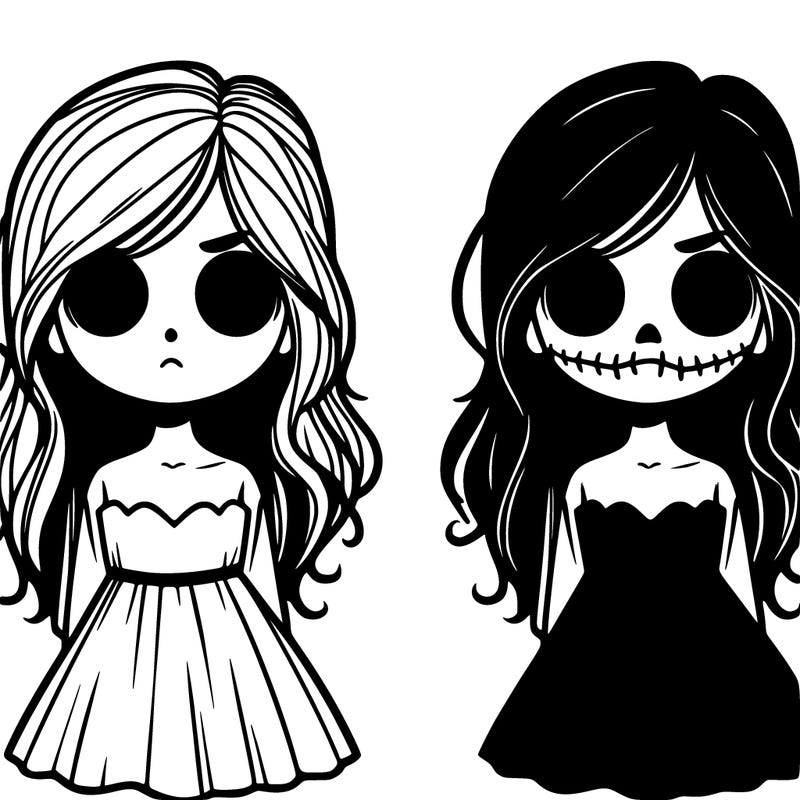 girl, beautiful, scary