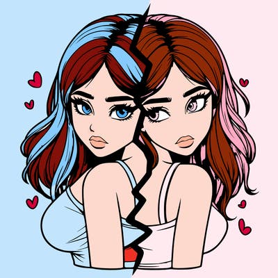 realistic girl split