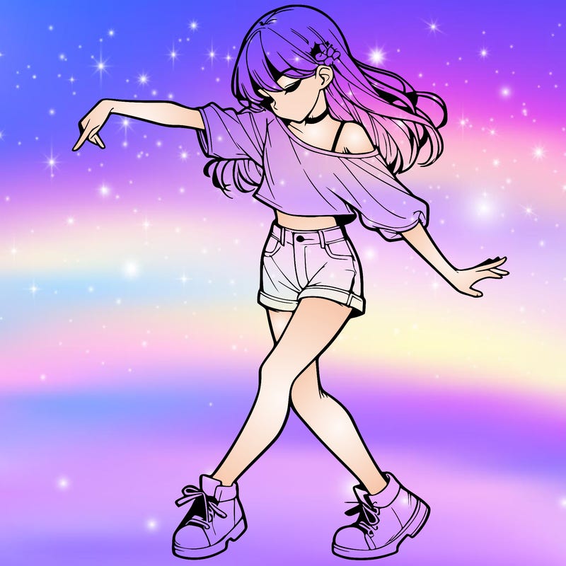 realistic girl danceing