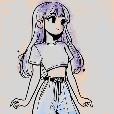 girl in a cute crop top