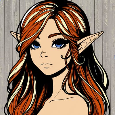 elf girl realistic dark fantasy
