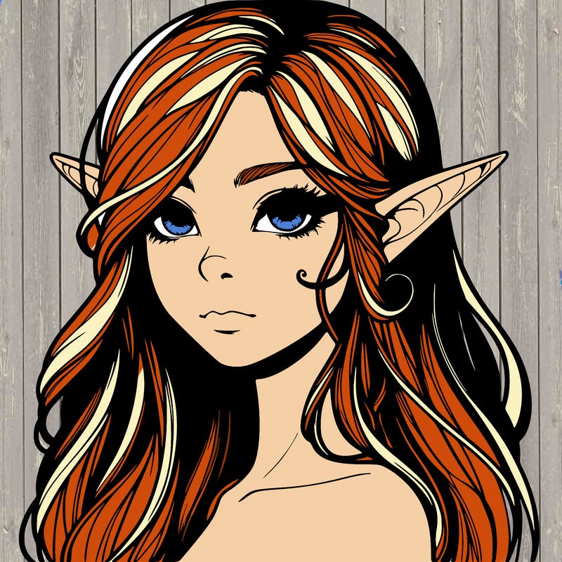 elf girl realistic dark fantasy