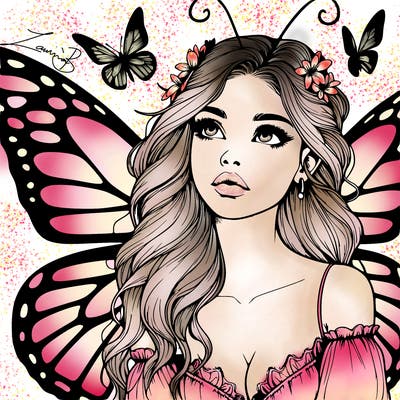 butterfly fairy realistic girl
