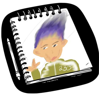 a blank sketch pad