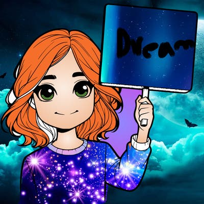 realistic girl holding up a sign