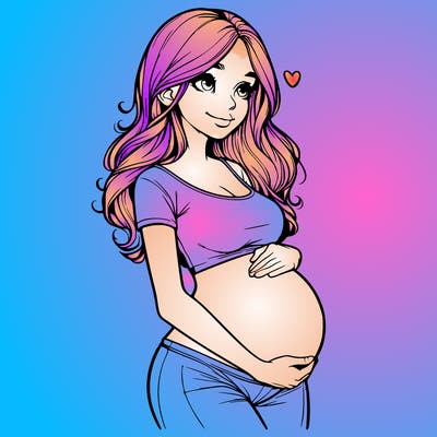 realistic pregnant girl