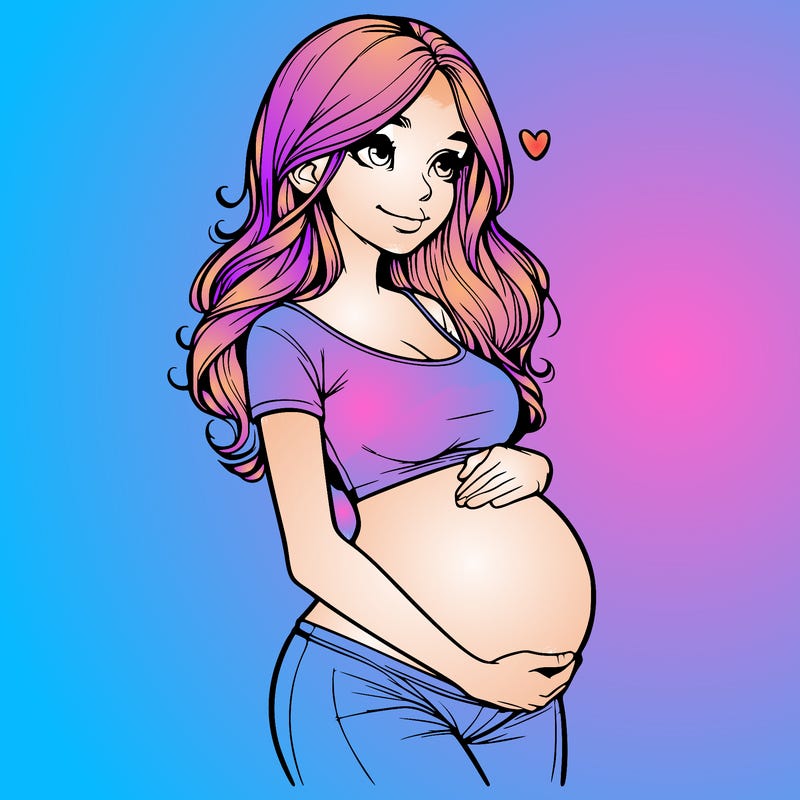 realistic pregnant girl