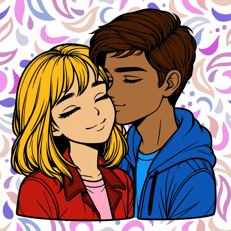 realistic girl and boy  love