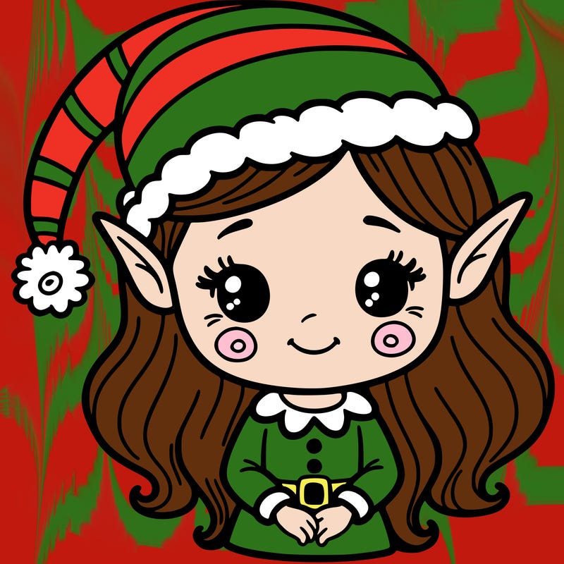 christmas elf girl