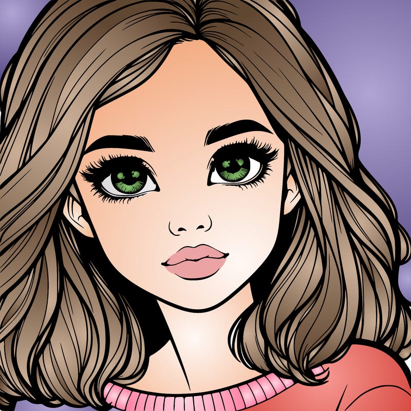 realistic girl whith cute eyes