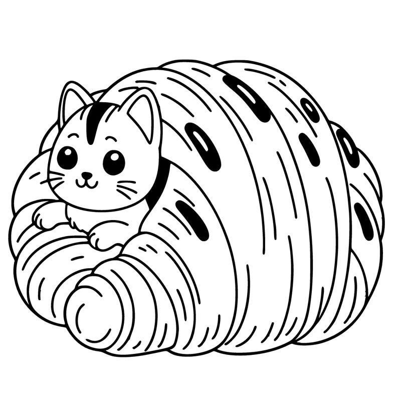 cat in a croissant
