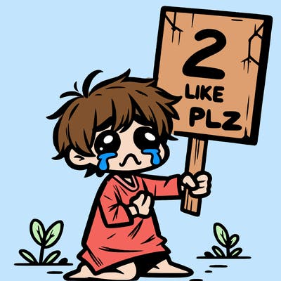 small poor toddler crying with sign that says 2 like plz