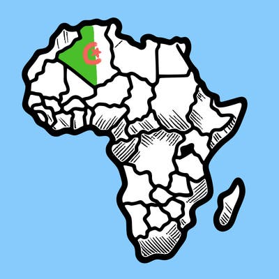 a realistic and detailed silhouette of africa