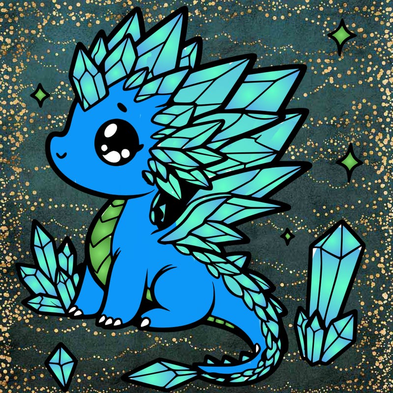 little cute crystal dragon