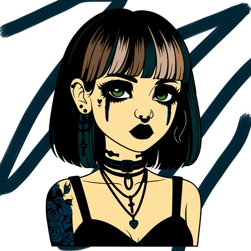 realistic goth girl