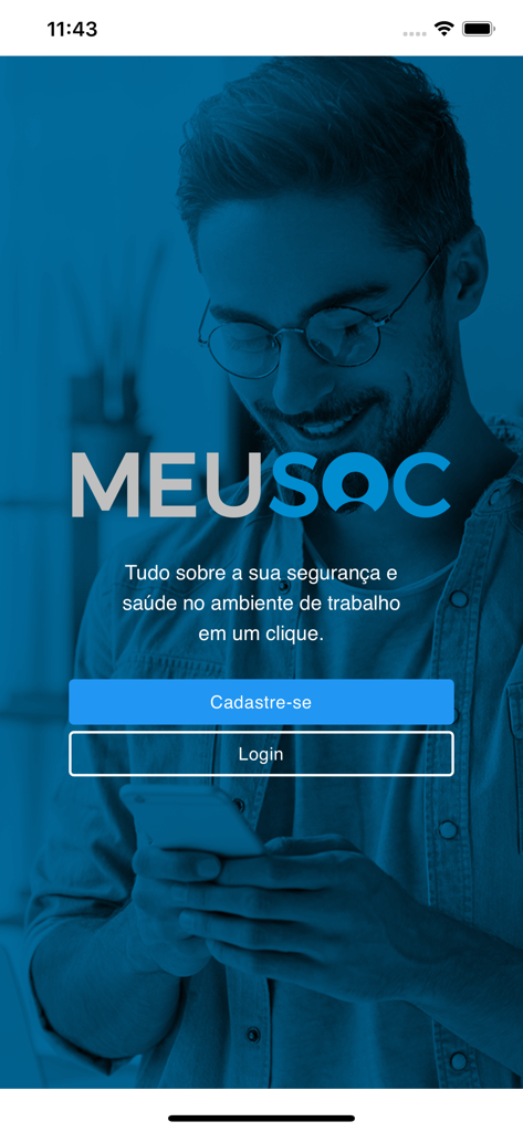 MEUSOC - Écran de connexion de l'application MEUSOC pour la gestion de la santé professionnelle et de la sécurité au travail