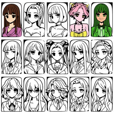 girls that look diffrent anime