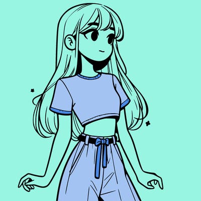 girl in a cute crop top