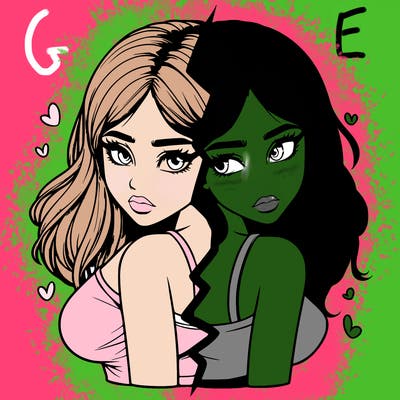 realistic girl split