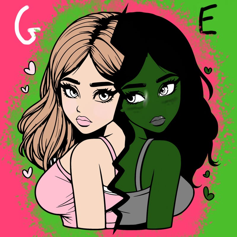 realistic girl split