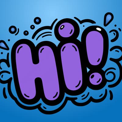 bubble letters hi!