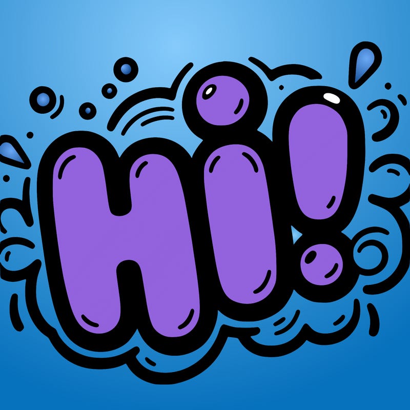 bubble letters hi!