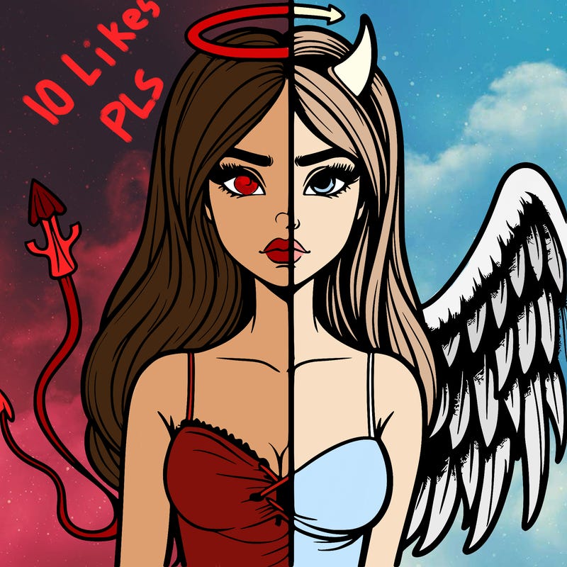 devil vs angel realistic girl