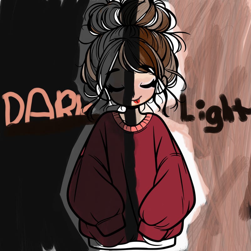 girl with baggy sweatshirt and messy bun