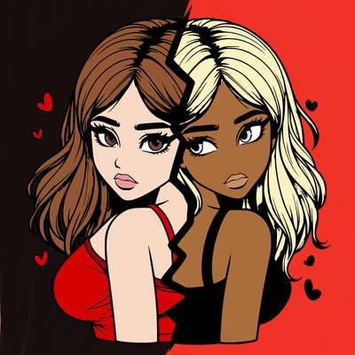 realistic girl split