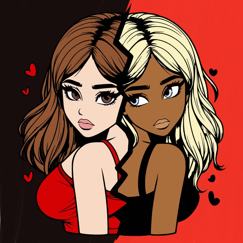 realistic girl split