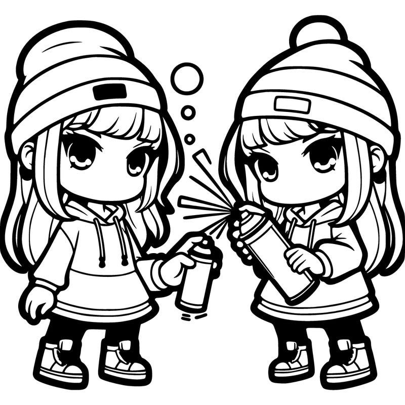 spray paint girl