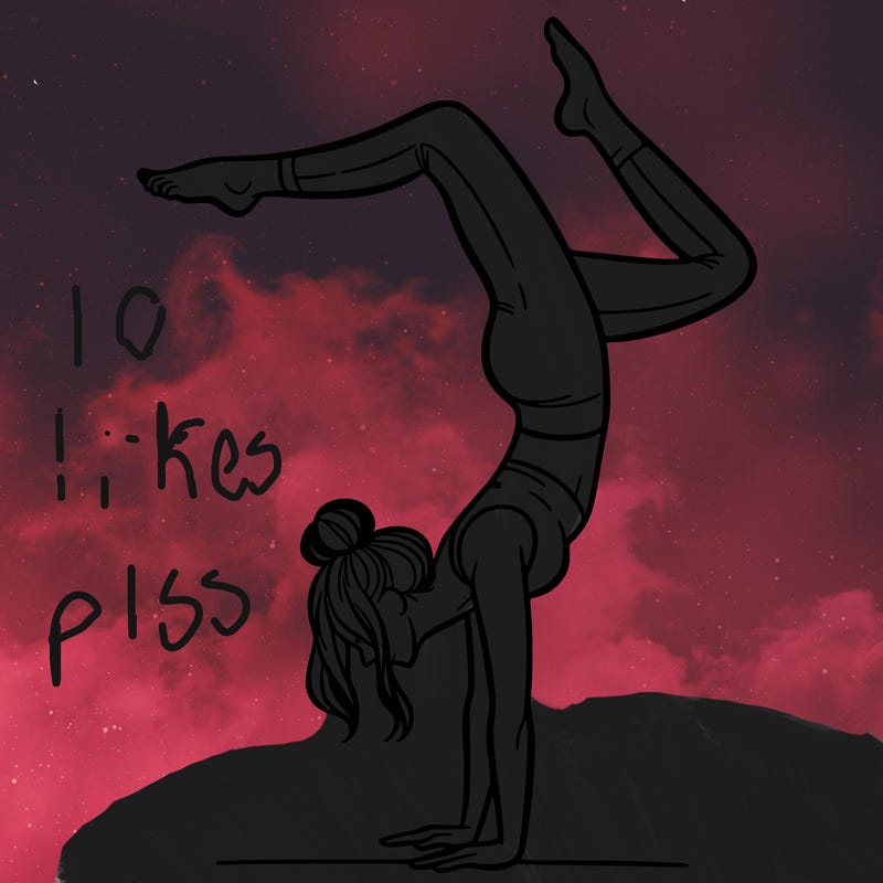 a woman doing a handstand