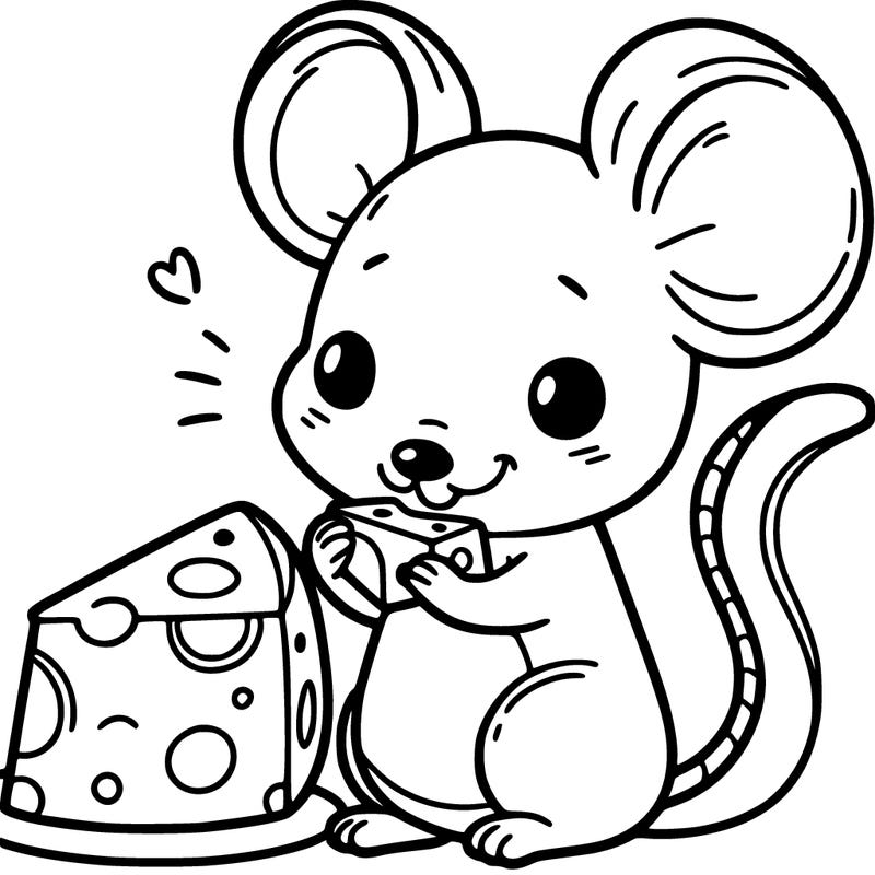 mouse eating cheese