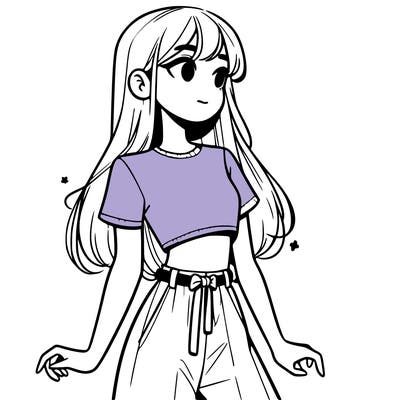 girl in a cute crop top