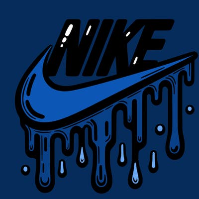 dripping nike logo
