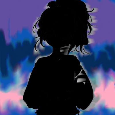 girl with a messy ponytail glasses a baggy crop top and jean shorts