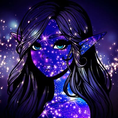 elf girl realistic dark fantasy