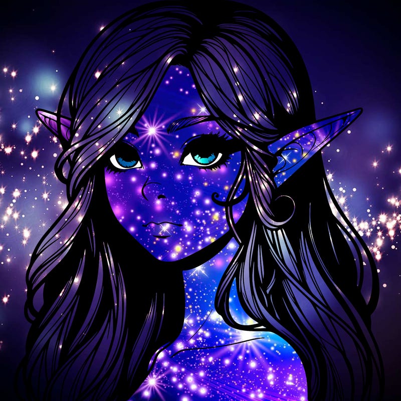 elf girl realistic dark fantasy