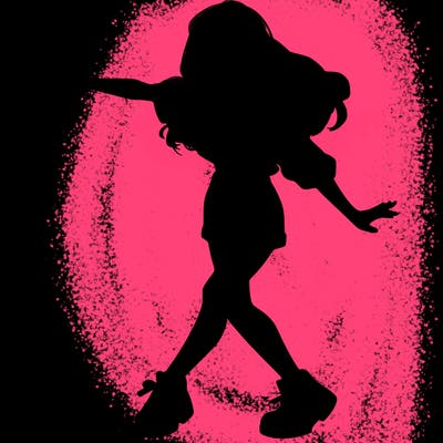 realistic girl danceing