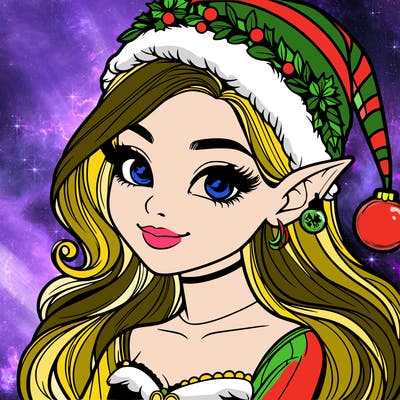 christmas girl elf realistic