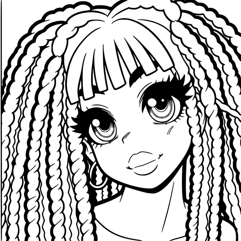 african american anime girl