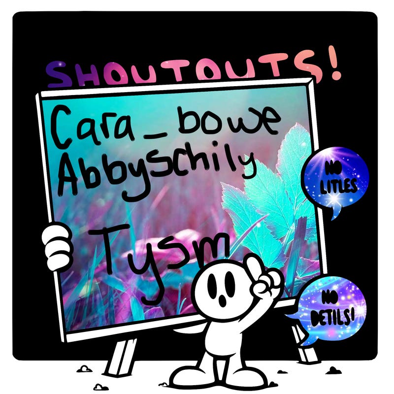 blank canvas that says above it shoutouts