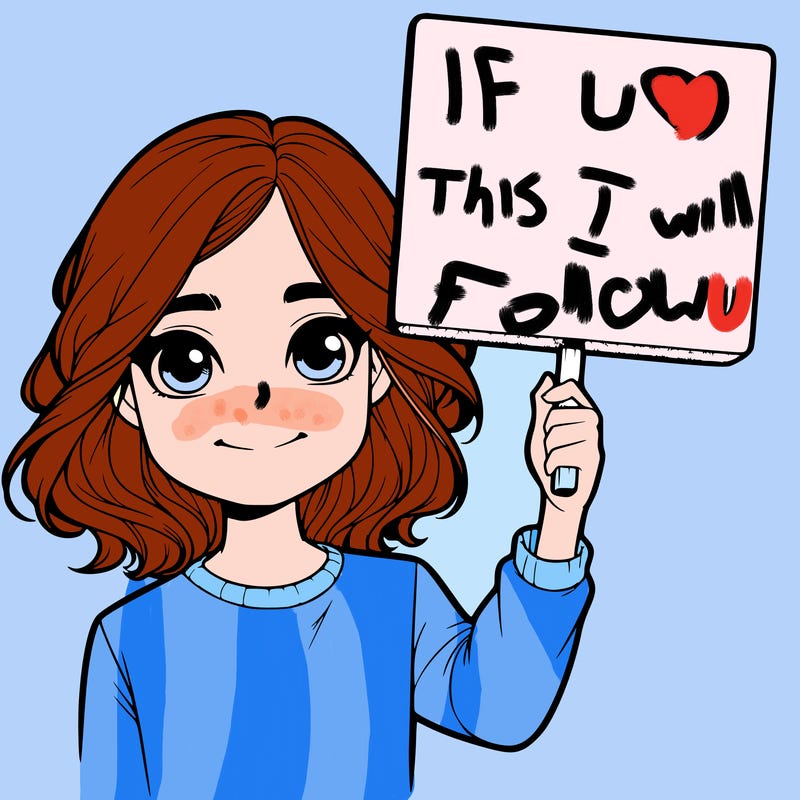 realistic girl holding up a sign